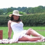 Danica Collins enjoys a picnic and an outdoor wank